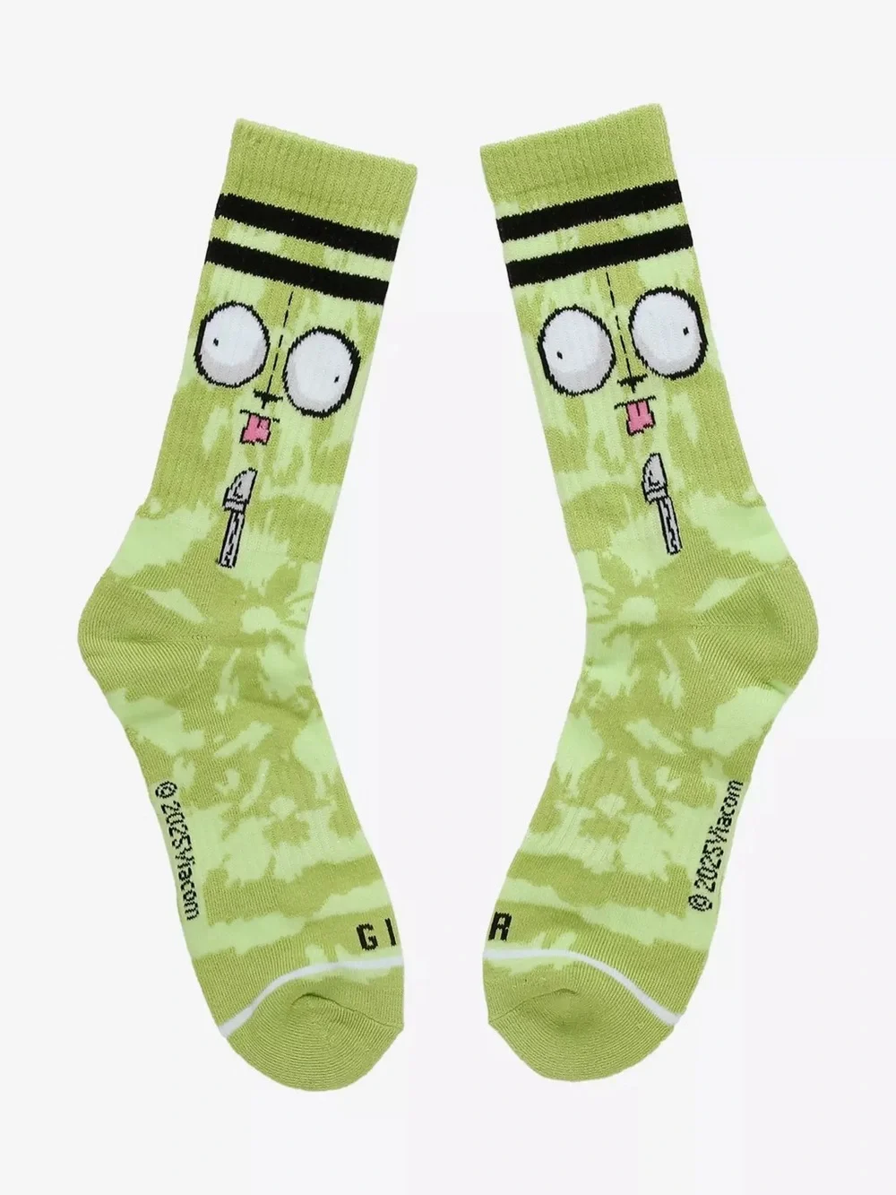 Invader Zim GIR Varsity Crew Socks Hot Topic